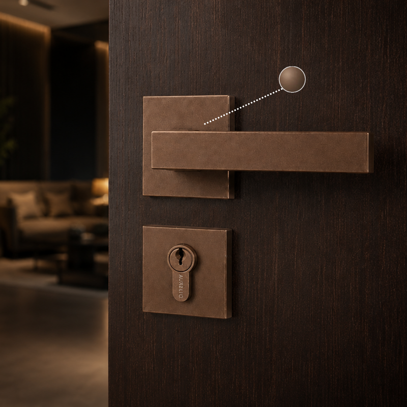 Tobacco - Forma - Mortise Door Handle Banner Mobile