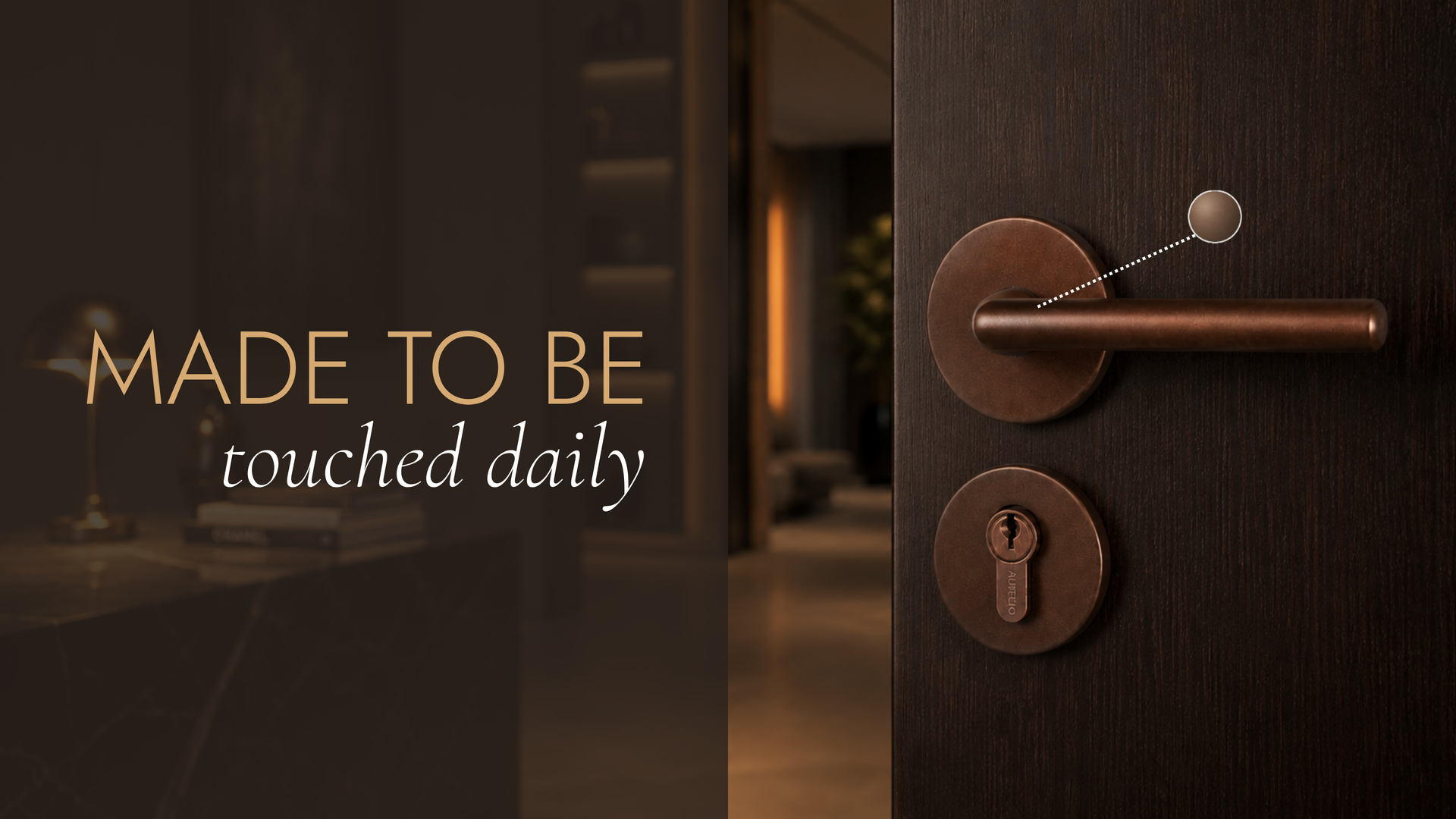 Tobacco - LUCE - Mortise Door Handle Banner