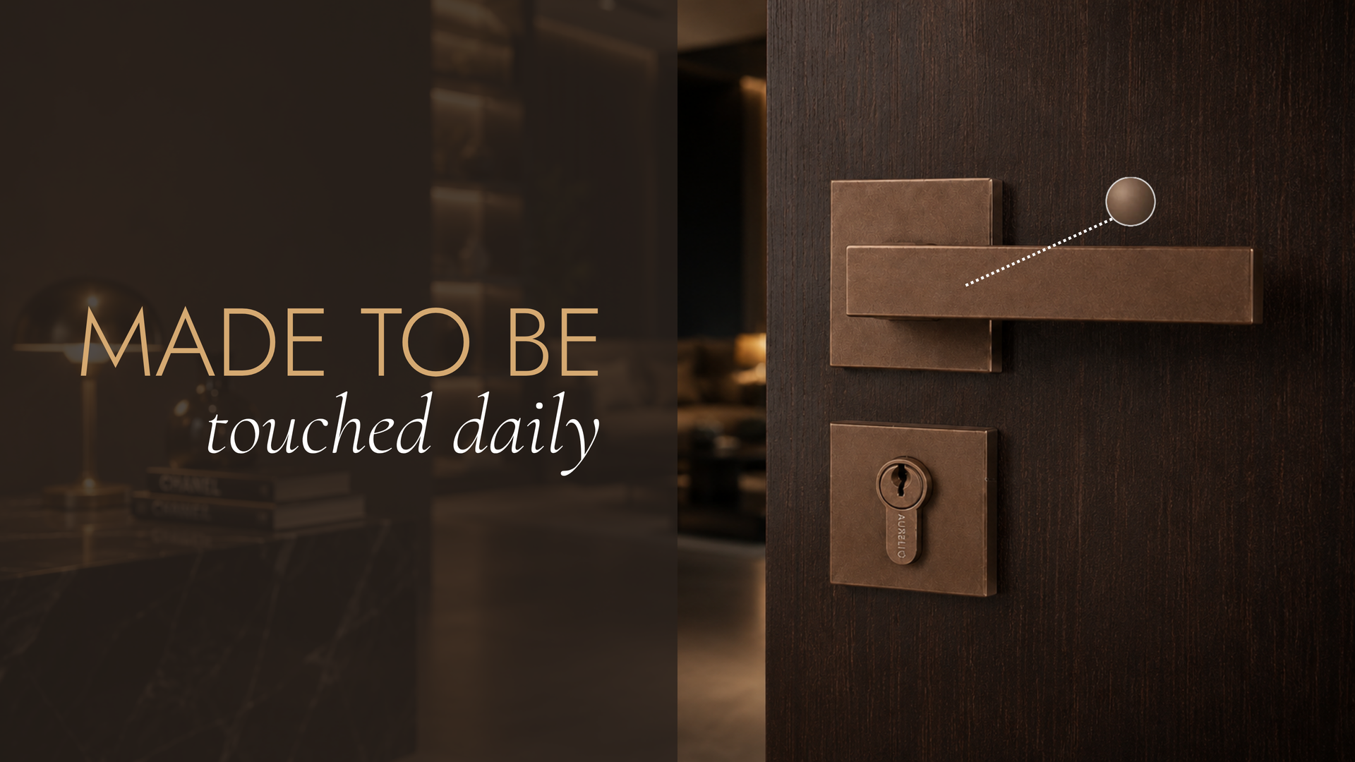 Tobacco - Forma - Mortise Door Handle Banner